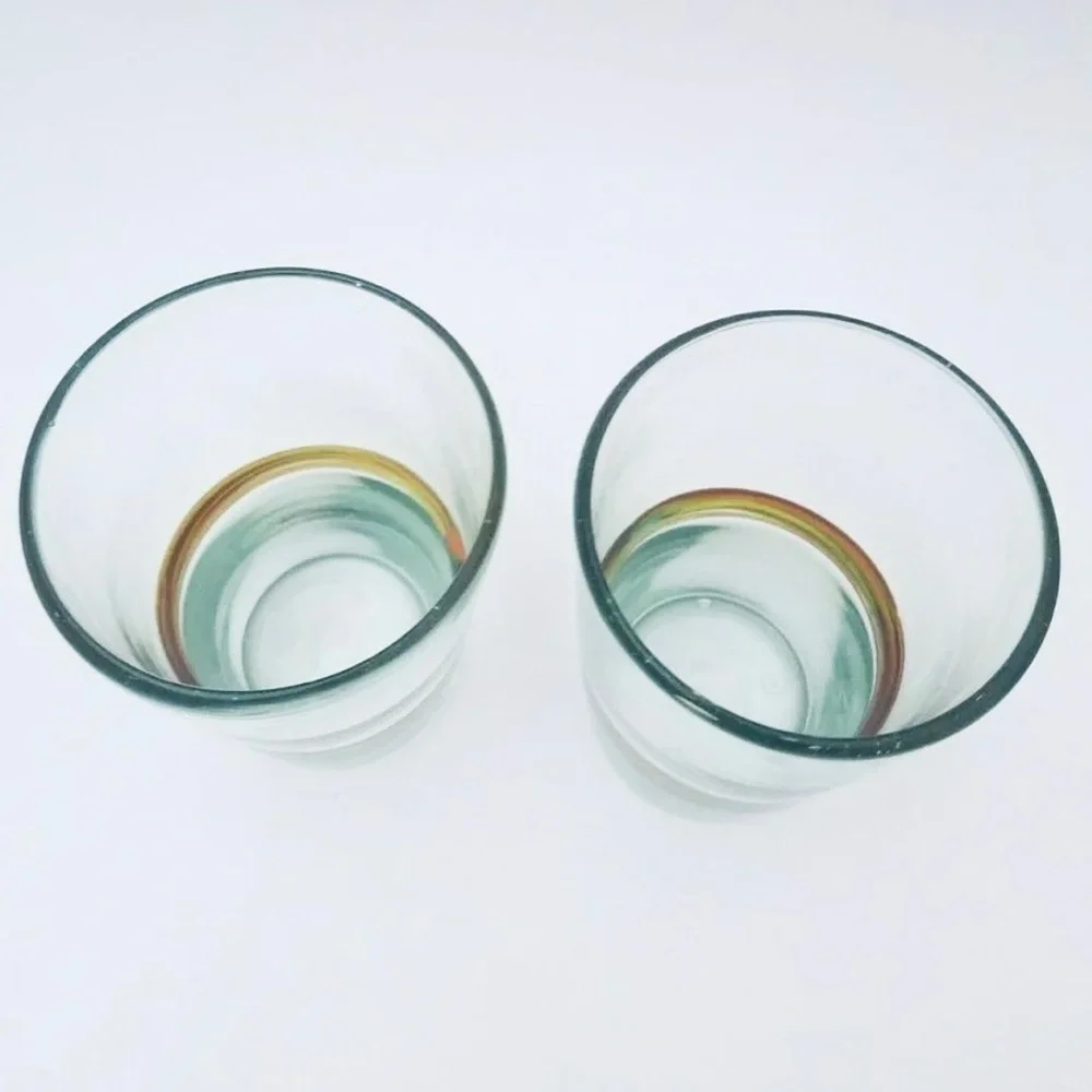 6 Crate & Barrel Granada Hand Blown Glasses